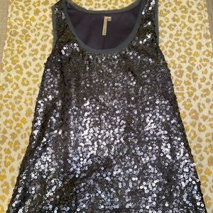 Grey Sequin Shirt